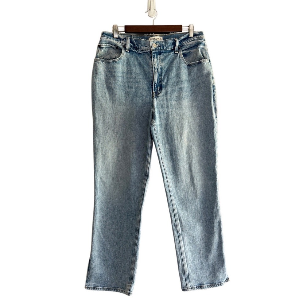 Abercrombie & Fitch 90s Straight Ultra High Rise Jeans Curve Love 32/14 Short